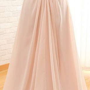 Pink Prom Dress,long Prom Dress,chiffon Prom..