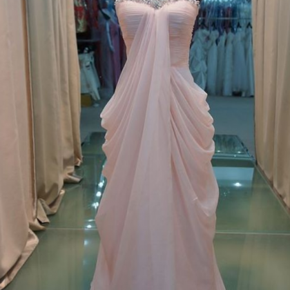 Chiffon Prom Dress, A-line Prom Dress,strapless..