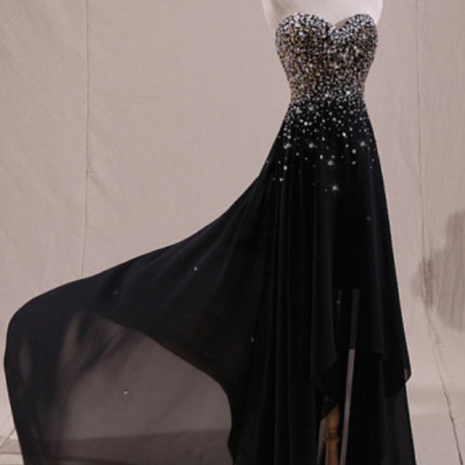 Black Prom Dresses, Sweetheart Prom Dresses,..