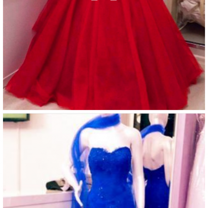 Evening Dresses,red Prom Dresses ,lace Prom..