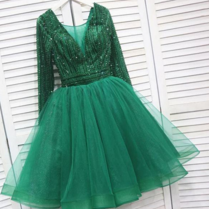 Sassy Wedding Sparkly Tulle Emerald Green Short..