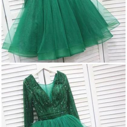 Sassy Wedding Sparkly Tulle Emerald Green Short..
