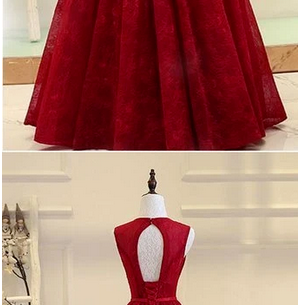 Sassy Wedding Charming Appliques Red A Line Prom..
