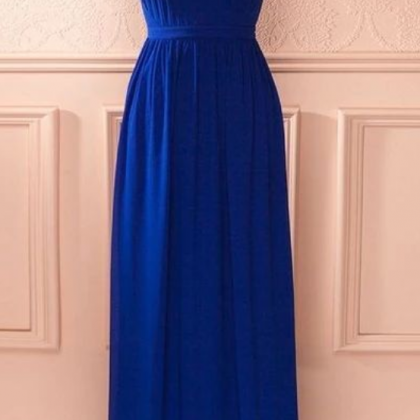 Royal Blue Long Prom Dresses Simple Evening..