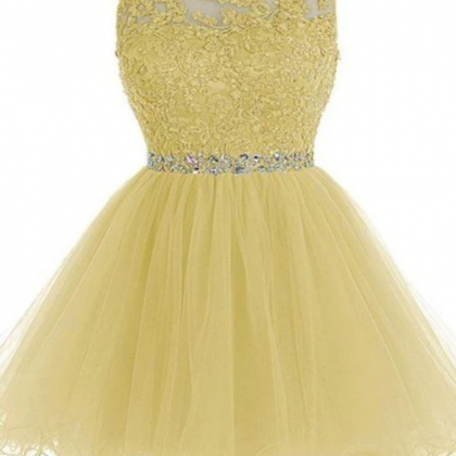Cute A-line Tulle Short Party Dress, Homecoming..