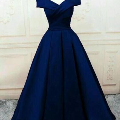 Fashionable Navy Blue Party Gown 2020, Prom Dress