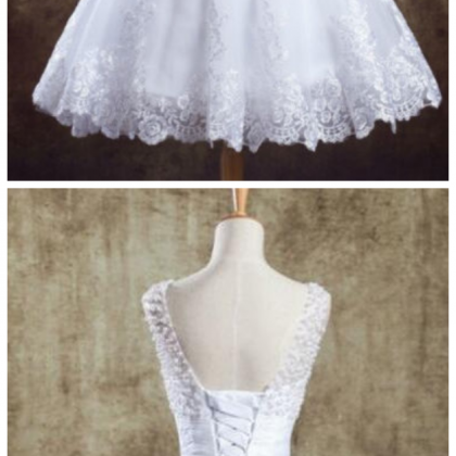 Short Classic Wedding Bridesmaid Dress Hand-beaded..
