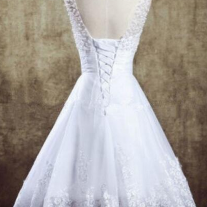 Short Classic Wedding Bridesmaid Dress Hand-beaded..