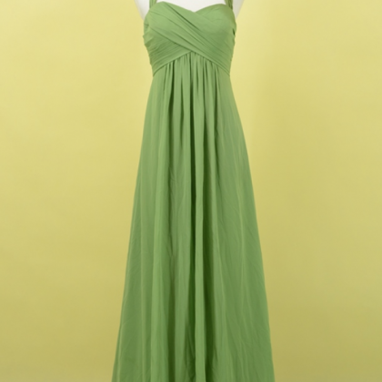 Green Prom Dress Evening Dress, A-line Halter..