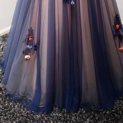 Beautiful Prom Dress V-neck Floor-length Ball Gown..