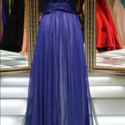 Elegant Fashion Royal Blue Formal Evening Wear..