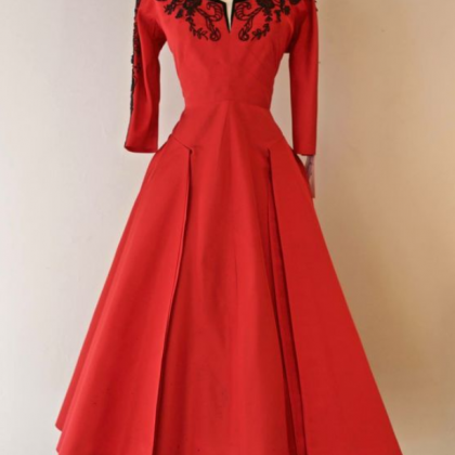 Red Prom Dress,a Line Evening Dress,fashion Prom..