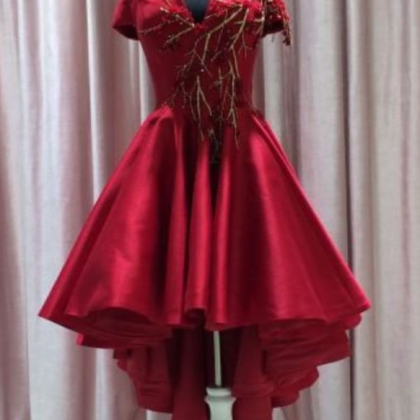 Red Prom Dress,off The Shoulder Prom Dress,fashion..
