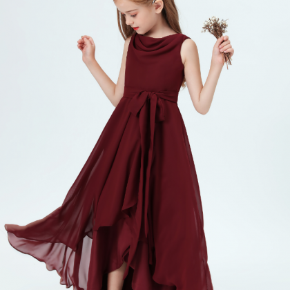 Flower Girl Dresses, Chiffon Princess Dress 2-14..
