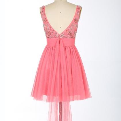 Sexy A-line Scoop Homecoming Dresses,short Chiffon..