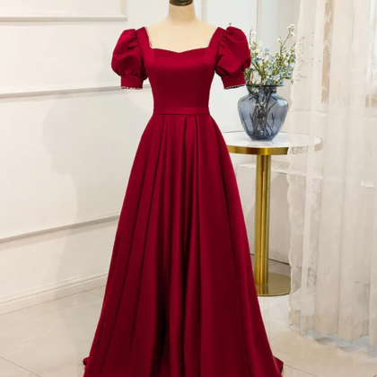 Prom Dress Ball Gown For Women / Red Dress Puffy..