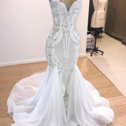 Lace Mermaid Wedding Dress Real Pictures..