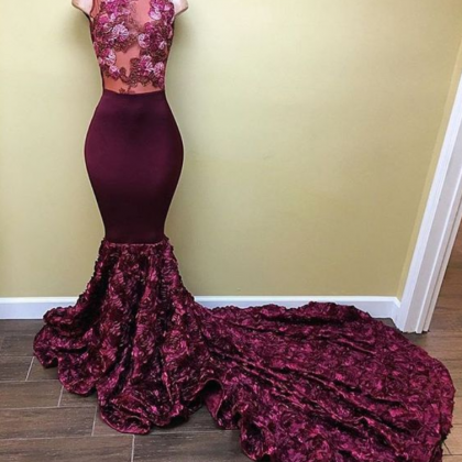 Prom Dresses,prom Dress,burgundy Long Floor Length..