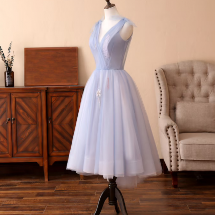 Prom Dresses Knee-length Prom Dress Lace Appliques..