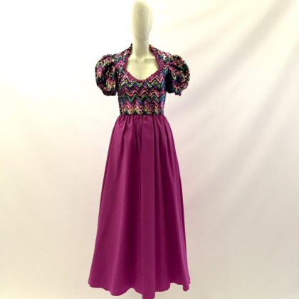 Vintage Dress Vintage Prom Dress Muti-color Sequin..