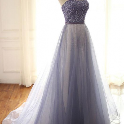 A-Line Sweetheart Organza Long Prom Dresses main image 1