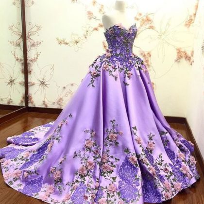 Purple Prom Dresses, 2021 Prom Dresses, Lace Prom..