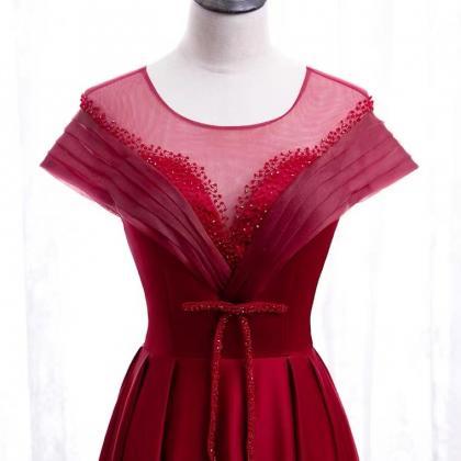 , Red Prom Gown, Formal Evening Gown With..