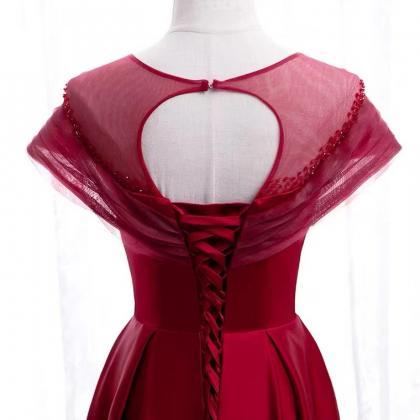 , Red Prom Gown, Formal Evening Gown With..