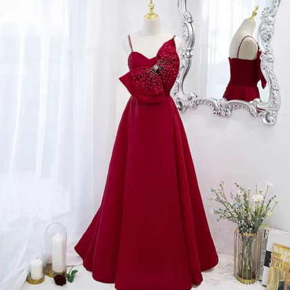 New, red dress, halter prom dress, ..