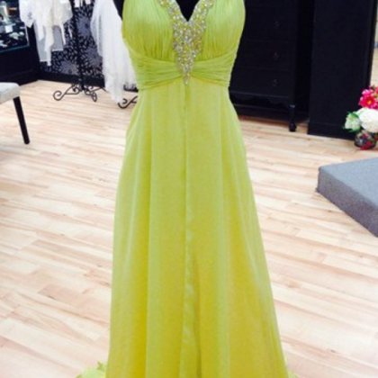 Lemon Prom Dress,charming Prom Dress,long Prom..