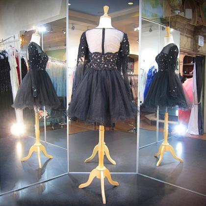Prom Dresses,black Lace Prom Dresses,short Prom..