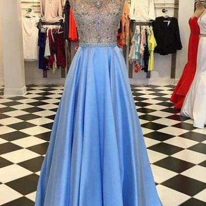 Long Prom Dresses With Beading,formal Dress,dance..