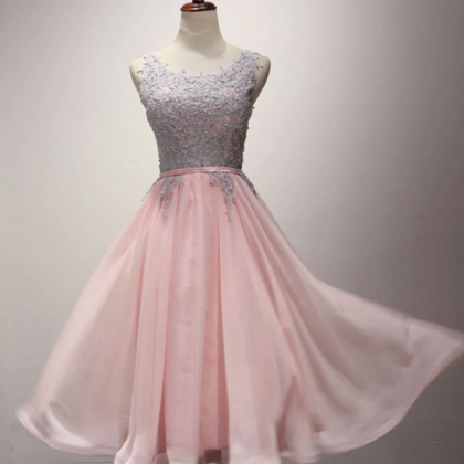 Homecoming Dresses,tulle Lace A Line Tea Length..