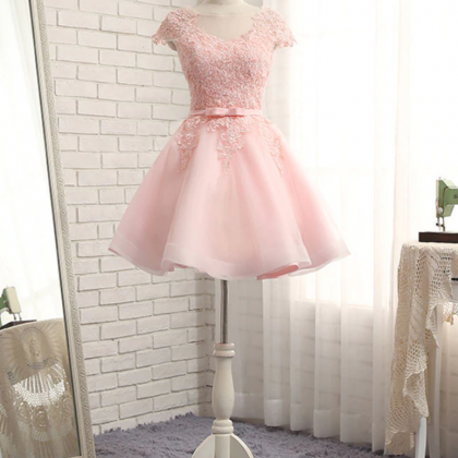 Homecoming Dresses,high Quality A Line Lace Short..