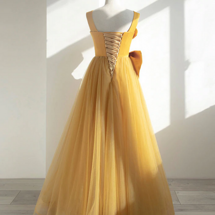 Prom Dresses,simple Tulle Long Prom Dress, Evening..