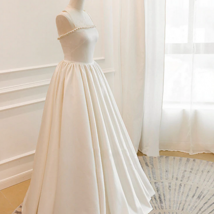 Prom Dresses,simple Satin Long Prom Dress, Long..