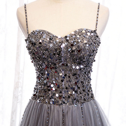 Prom Dresses,tulle Sequin Long Prom Dress Tulle..