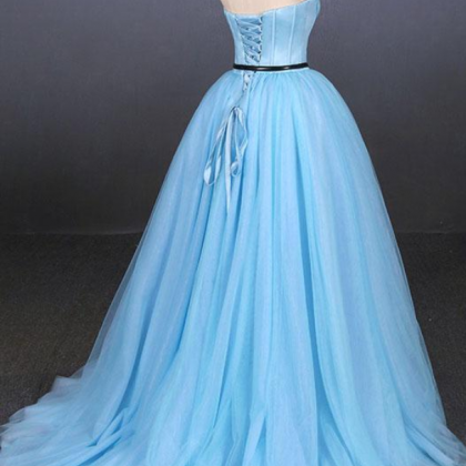 Prom Dresses,high Low Strapless Tulle Prom..