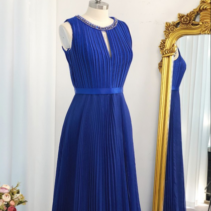 Prom Dresses Chiffon Jewel Sleeveless Floor-length..