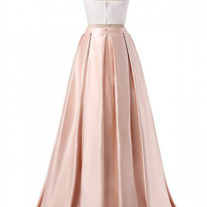 Prom Dresses A Line Two Pieces Party Dress,halter..