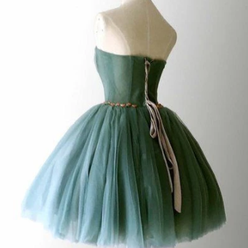 Niulatu White Strapless Sheath Tulle Beaded Short Evening Gowns Fashion Homecoming Dress HZ1031