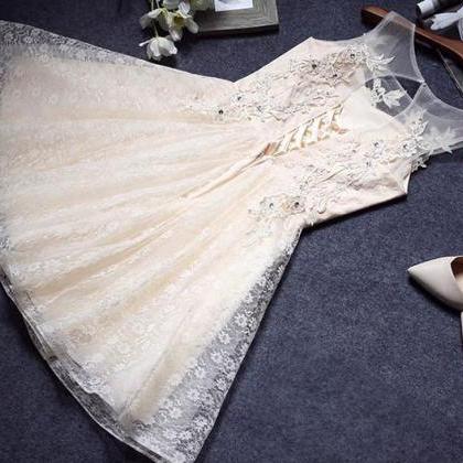 Ivory Homecoming Dresses,lace Homecoming Dress,a..