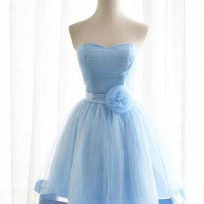 Tulle Sweetheart With Bow Cute Party Dress,short..