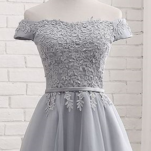 Strapless Silver Grey Short Homecoming Dress With Side Ruffles Party Dresses main image 0
