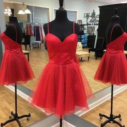 Sweetheart Red Short Prom Dress,red Homecoming..