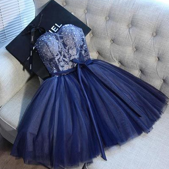 Charming Prom Dress, Elegant Tulle Short Prom..