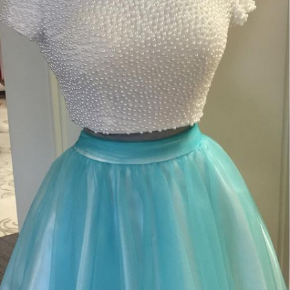Pearl Beaded Homecoming Dresses,two Piece..