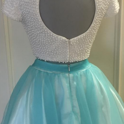 Pearl Beaded Homecoming Dresses,two Piece..