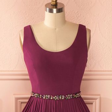 Vintage Prom Dress, Purple Prom Gowns, Mini Short..