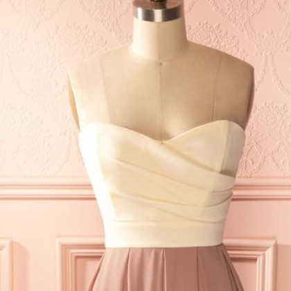 Vintage Prom Dress, Blush Prom Gowns, Mini Short..